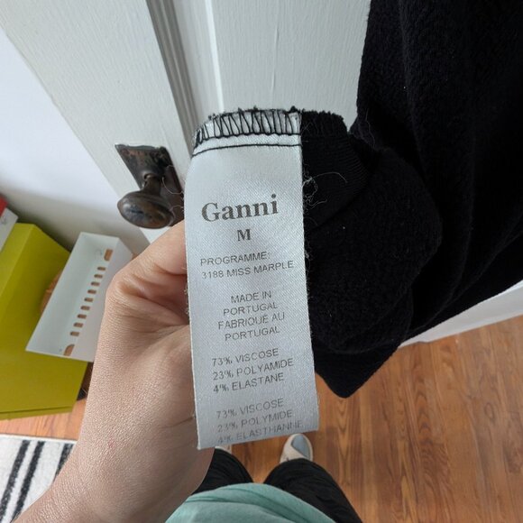 GANNI Black Miss Marple Peplum dress - Picture 6 of 6